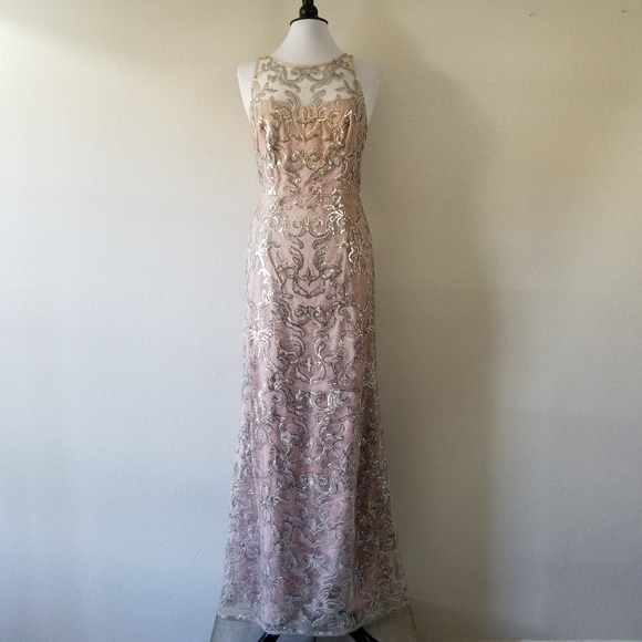 Adrianna Papell Dresses & Skirts - Adrianna Papell Pink&Silver Sequin Gown 12 (NWOT)